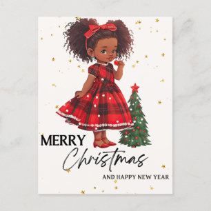 Merry Christmas Black Girl Magic Melanin Xmas Fun Postcard