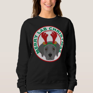 Merry Christmas Black Lab Sweatshirt