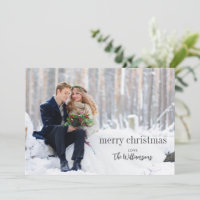 Merry Christmas Black Script Side Overlay Photo