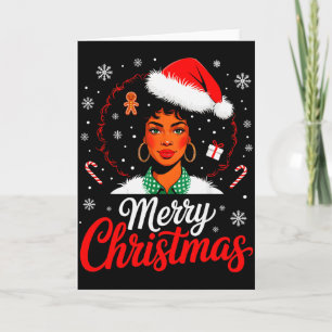 Merry Christmas Black Women African American Xmas  Card