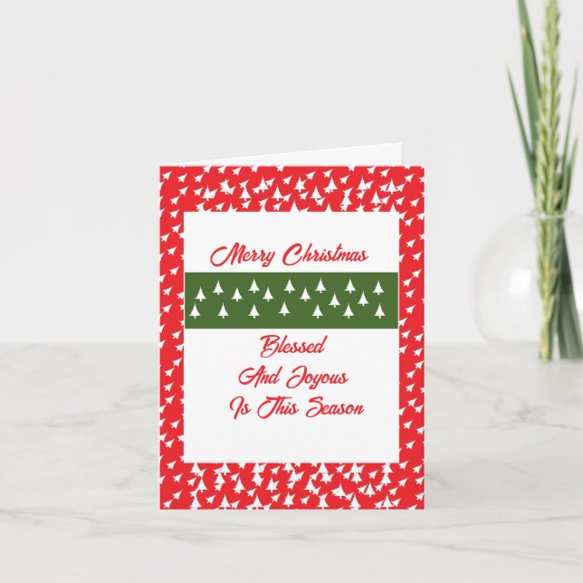 Merry Christmas Blessed Holiday  Card (Front)