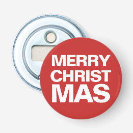 MERRY CHRISTMAS block letter | Bottle Opener