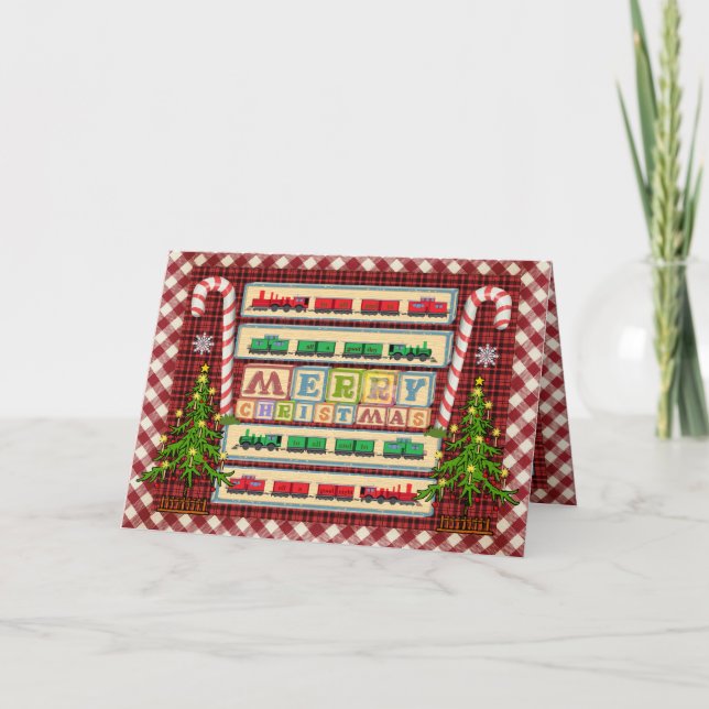 Merry Christmas Block Party Custom Christmas Card (Front)