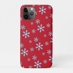 Merry Christmas Blue Snowflake Holiday Winter iPhone 11 Pro Case
