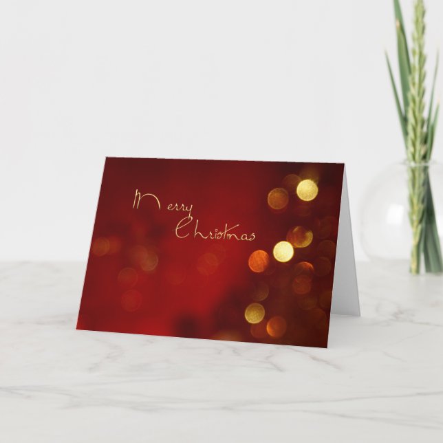 Merry Christmas bokeh card (Front)