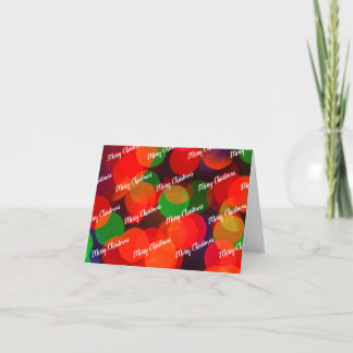 Merry Christmas Bokeh Holiday Card