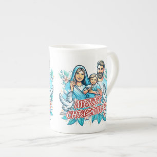 Merry Christmas Bone China Mug