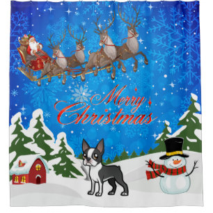 Merry Christmas Boston Terrier