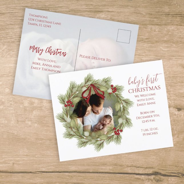 Merry Christmas Botanical Winter Holiday Wreath (Creator Uploaded)