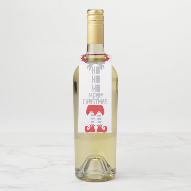 Merry Christmas Bottle Tag (On Bottle)