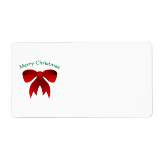 Merry Christmas bow labels