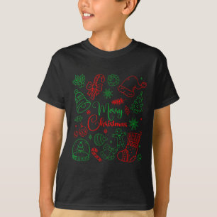 Merry Christmas Bow Santa Xmas Coquette Aesthetic  T-Shirt
