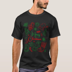 Merry Christmas Bow Santa Xmas Coquette Aesthetic  T-Shirt