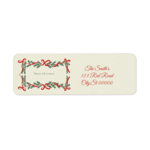 Merry Christmas bows address