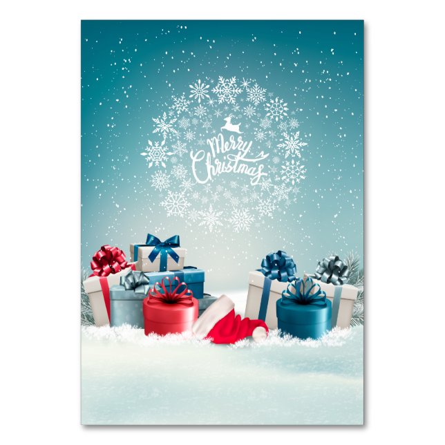  Merry Christmas Box Table Number (Front)