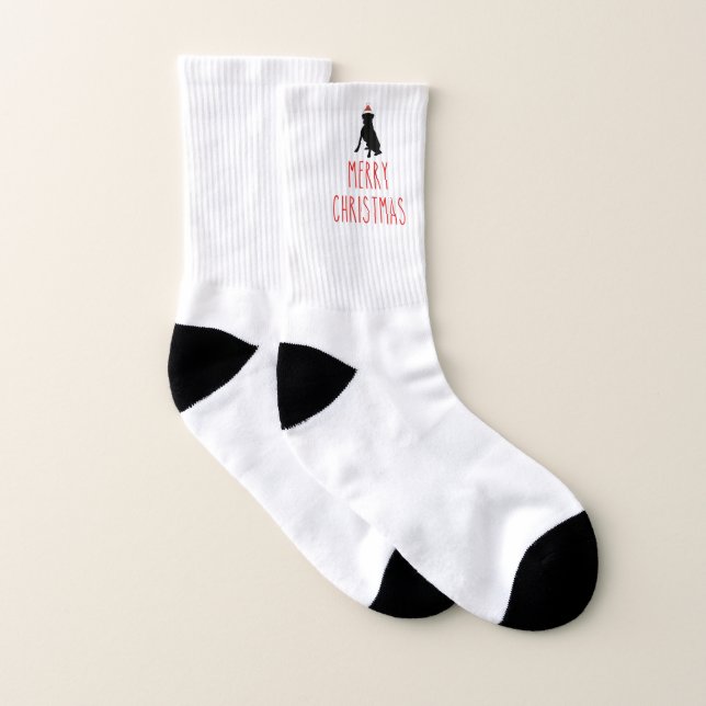 Merry Christmas Boxer Dog Socks (Pair)