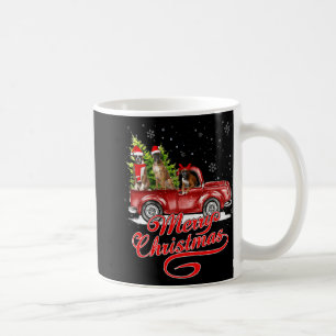 Merry Christmas Boxer Dogs Santa Reindeer Red Truc Coffee Mug