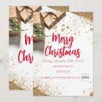 Merry Christmas brand logo qr code promo