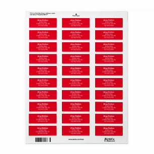 Merry Christmas Bright Red Business Return
