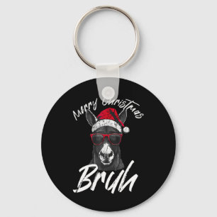 Merry Christmas Bruh Funny Dominick The Donkey Xma Keychain