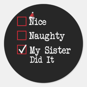 Merry Christmas Bruh Meme Funny Saying for Brother Classic Round Sticker