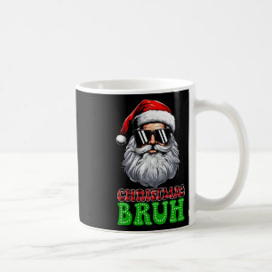 Merry Christmas Bruh Santa Claus Bruh Plaid Xmas P Coffee Mug
