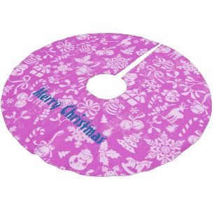 Merry Christmas Brushed Polyester Tree Skirt