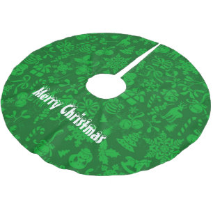 Merry Christmas Brushed Polyester Tree Skirt