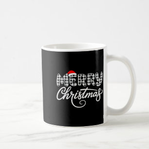 Merry Christmas Buffalo Black And White  Coffee Mug