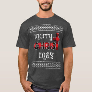 Merry Christmas Buffalo Plaid Ugly Sweater Christi