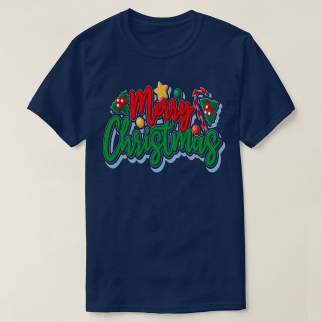 MERRY CHRISTMAS BUFFALO TRUCK T-Shirt (Design Front)