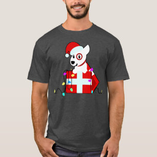 Merry Christmas Bullseye Santa Dog Team Member TSh T-Shirt