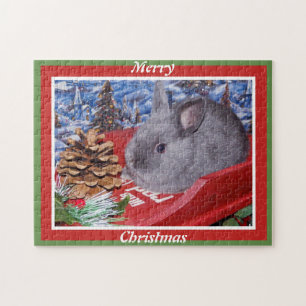 Merry Christmas Bunny Jigsaw Puzzle