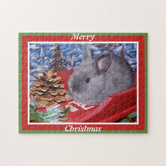 Merry Christmas Bunny Jigsaw Puzzle (Horizontal)