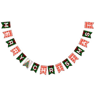 MERRY CHRISTMAS BUNTING FLAGS