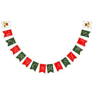 Merry Christmas Bunting Flags