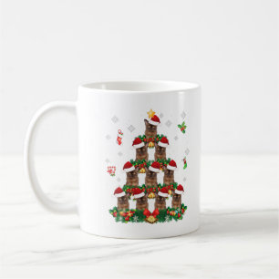 Merry Christmas Burmese Cat Santa Tree Pajama Swea Coffee Mug