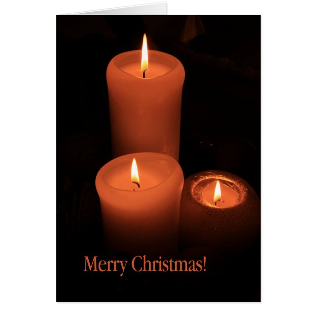 Merry Christmas  Burning candles christmas (Front)