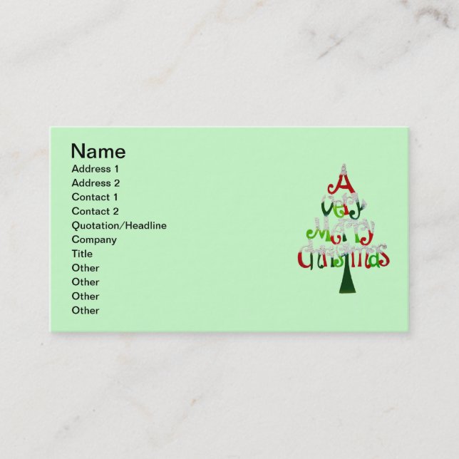 Merry Christmas Business Card (Front)