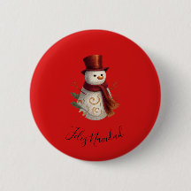Merry Christmas Button - Feliz Navidad