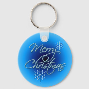 MERRY CHRISTMAS by SHARON SHARPE Keychain