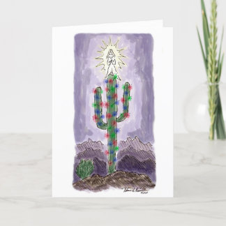 Merry Christmas Cactus greeting card