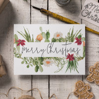 Merry Christmas Cactus Succulent Southwest
