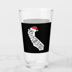 Merry Christmas California   Glass