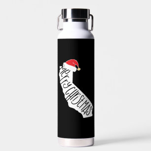Merry Christmas California   Water Bottle