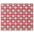 Merry Christmas Calligraphy Round Photo Red