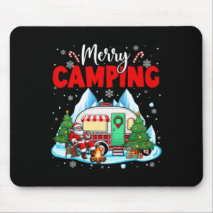 Merry Christmas Camping Santa Outside Sports Match Mouse Pad