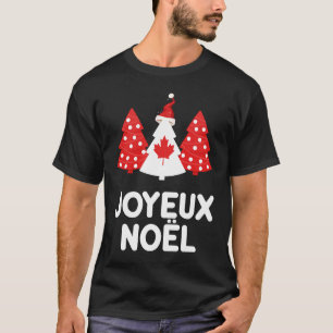 Merry Christmas Canada Flag Hat Canadian Tree Joye T-Shirt