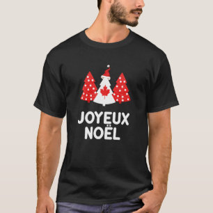 Merry Christmas Canada Flag Hat Canadian Tree Joye T-Shirt
