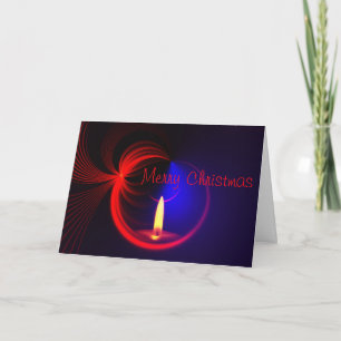 Merry Christmas Candle Greeting Card